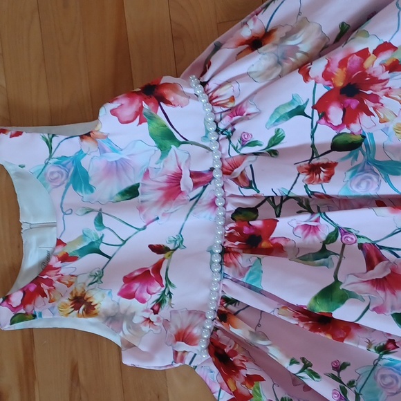 ❤️HOST PICK ❤️Couture Princess Floral Dress 👗 size 10-12 - Picture 1 of 10